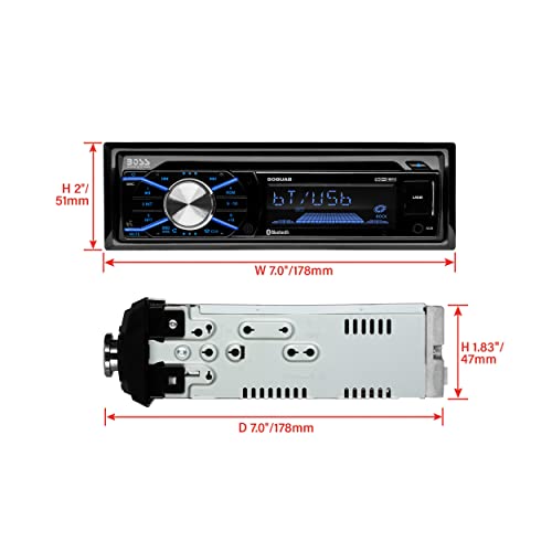 BOSS Audio Reproductor Receptor CD/USB/SD/MP3 para Insertar en Tablero de DIN Individual