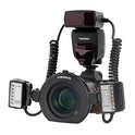 Yongnuo YN24EX S Macro Flash Speedlite, GN18 TTL con 2 cabezales de flash 7 anillos adaptadores, para cámaras Sony a6600 a6500 a6400 a7R4 a7R3 a7S3 a7S3 a7S3