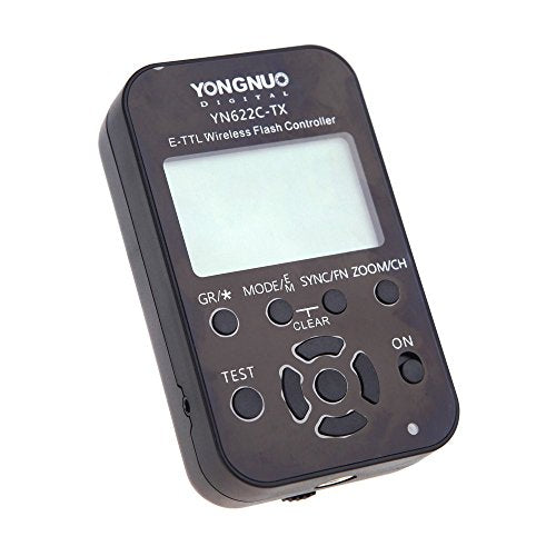 YONGNUO YN-622C-TX Control de Flash inalámbrico E-TTL de 7 Canales para cámaras Canon E-TTL/E-TTL II, frecuencia de 2.4 GHz, Velocidad de sincronización de 1/8000 Segundos