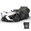 kemimoto - Funda compatible con Polaris Slingshot Vanderhall Carmel, cubierta de parabrisas impermeable, resistente al viento, para todo tipo de clima, con tiras reflectantes