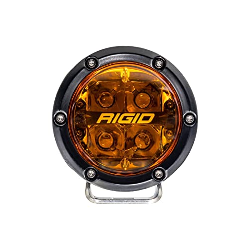 RIGID INDUSTRIES 36123-360 Series - Punto de 4 pulgadas con lente ámbar PRO e iluminación trasera | Par