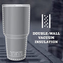YETI Rambler Vaso aislado al aspiradora de acero inoxidable de 30 onzas con tapa MagSlider