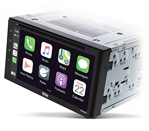 Boss Audio Systems Elite BV900ACP - Reproductor Multimedia para Coche con Apple CarPlay-Android Auto - Doble DIN, visualización táctil capacitiva de 6.75 Pulgadas, Bluetooth, DVD, CD, USB, Aux, Am FM