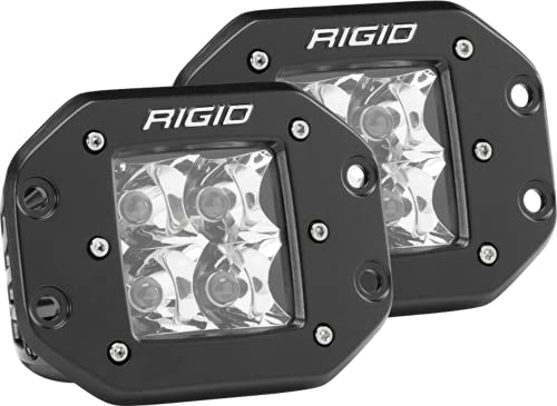 Rigid Industries 212213 D-Series Pro, 3 pulgadas, haz de luz, montaje empotrado, luz LED, par universal, paquete de 2