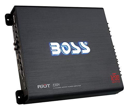 BOSS Audio 4 Canales MOSFET Amplificador de energía con Control Remoto de Nivel del subwoofer