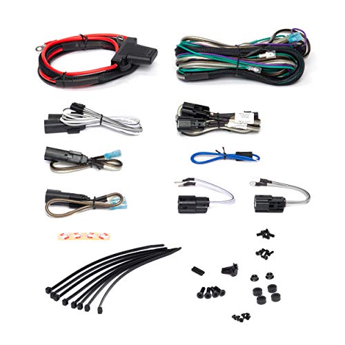 BOSS Audio Systems Sistema de altavoces delanteros BHD3F Harley Davidson – Compatible con motocicletas Select 1998+ Road Glide y Street Glide, amplificador de 4 canales más placas de montaje, resistente a la intemperie, 6.5 pulgadas, par de 300 vatios
