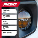Rigid Industries - Luz LED Todoterreno de la Serie 360 de 4 Pulgadas para Velocidad Moderada de 20 a 50 mph Plus par de retroiluminación Blanca