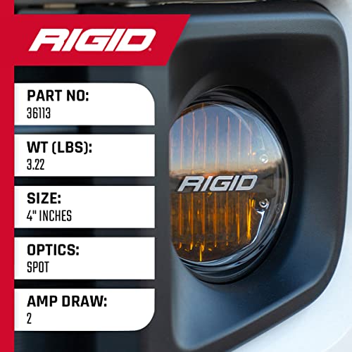 Rigid Industries - Luz LED Todoterreno de la Serie 360 de 4 Pulgadas para Velocidad Moderada de 20 a 50 mph Plus par de retroiluminación Blanca