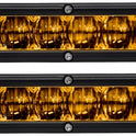 RIGID INDUSTRIES SR-Series DOT/SAE J583 - Par de luces antiniebla LED amarillas selectivas de 6 pulgadas para automóviles