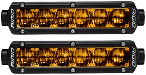 RIGID INDUSTRIES SR-Series DOT/SAE J583 - Par de luces antiniebla LED amarillas selectivas de 6 pulgadas para automóviles