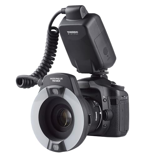 YONGNUO YN-14EX YN14EX TTL Macro Ring Flash/ LED Flash Light with Adapter Ring for Canon EOS DSLR Cameras as Canon MR-14EX