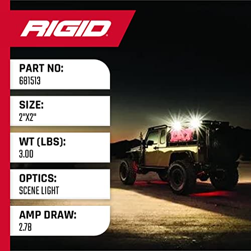 Rigid Industries -2 x 2 115 grados DC escena negro claro