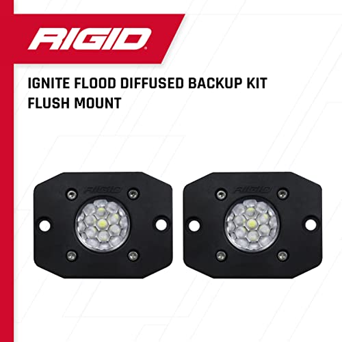 Rigid Industries Ignite - Kit de Respaldo para Montaje Empotrado, Color Negro, Accesorios de Montaje para Uso Todoterreno