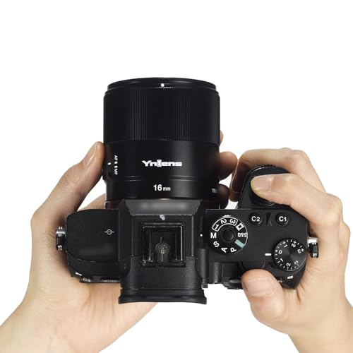 Yongnuo YN16MM F1.8S Lente de Gran Angular Prime para Sony E-Mount, Lente de Marco APS-C de Gran Apertura, Enfoque automático, para cámaras Sony sin Espejo