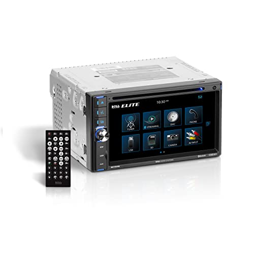 BOSS Audio Systems Elite BV765B - Reproductor de DVD para coche, doble din, audio Bluetooth y llamadas manos libres, pantalla táctil LCD de 6,5 pulgadas, MP3, CD, DVD, USB, SD, entrada auxiliar, receptor de radio AM/FM