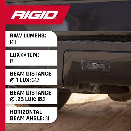 Rigid Industries SR-Q Series Pro, difusión de inundación, Montaje Empotrado, Carcasa Negra | Par