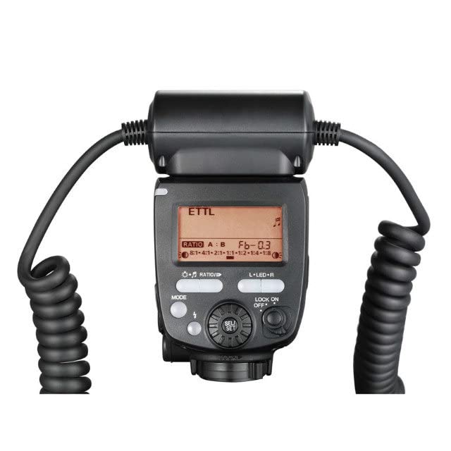 YONGNUO YN24EX YN-24EX 24EX, TTL Macro Ring Flash LED Macro Flash Speedlite, con 2 Cabezales de Flash y 4 Anillos adaptadores para Canon