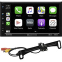 BOSS Audio Systems BVCP9700A-C Apple CarPlay Android Reproductor multimedia para coche - visualización táctil capacitiva de 7 pulgadas, Bluetooth, sin CD DVD, iluminación multicolor, cámara de