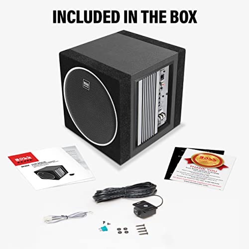 Boss Audio Systems Elite Series BE8AE - Subwoofer y Amplificador de Coche - 400 W de Alta Salida, Amplificador Incorporado, subwoofer de 8 Pulgadas, Control Remoto de subwoofer