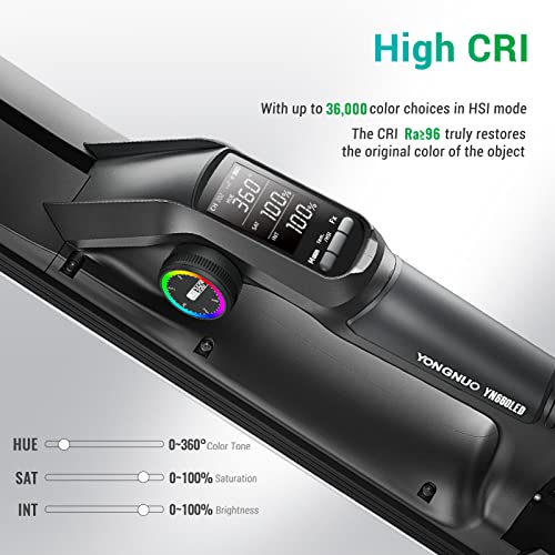 YONGNUO YN660LED Luz de video LED, luz de varita de mano de 45 W, luz de tubo LED RGB a todo color, CRI96 2000K-9900K ajustable, efecto de iluminación 31, para fotografía de video de YouTube