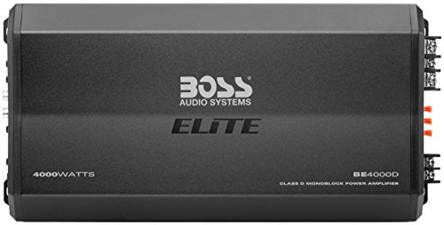 BOSS Audio Elite BE4000D 4000 Watt, Class D, Monoblock Amplifier, Remote Subwoofer Control