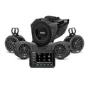BOSS Audio Systems Receptor de calibre BPRZR5, sistema de 5 altavoces para modelos Polaris RZR 900S, 1000 y Turbo 2 y 4 asientos, receptor clasificado IPX6, Bluetooth, resistente a la intemperie, USB, sintonizador AM/FM, sin reproductor de CD