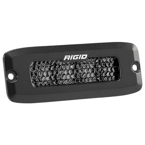 Rigid Industries SR-Q Series Pro, difusión de inundación, Montaje Empotrado, Carcasa Negra | Par
