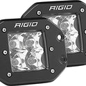Rigid Industries 212213 D-Series Pro, 3 pulgadas, haz de luz, montaje empotrado, luz LED, par universal, paquete de 2