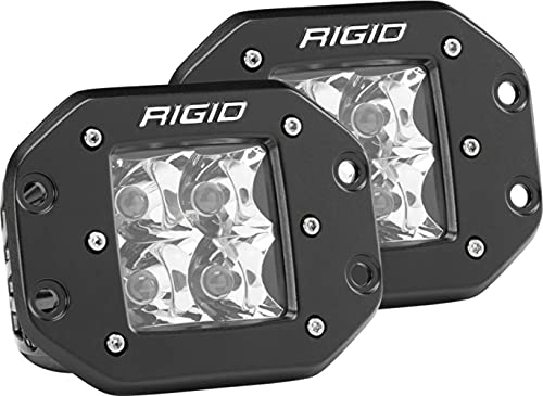 Rigid Industries 212213 D-Series Pro, 3 pulgadas, haz de luz, montaje empotrado, luz LED, par universal, paquete de 2