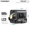 Yongnuo YNLUX100 - Luz de video LED con soporte Bowen y reflector, iluminación LED continua 3200-5600 K bicolor, CRI95+, 12188Lux@1M, control remoto inalámbrico 2.4G para bodas, videos de YouTube