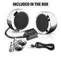 BOSS Audio MC720B Bluetooth, Weatherproof Speaker And Amplifier Sound System, Two 4 Inch Speakers, Bluetooth Amplifier, Inline Volume Control, Ideal For Motorcycles/ATV and 12 Volt Applications