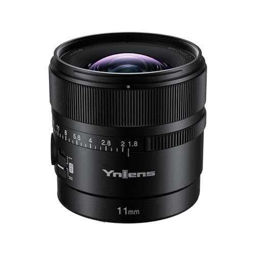 YONGNUO YN11MM F1.8S Lente para Sony, 11 mm F1.8 Lente fija de apertura grande, enfoque automático APS-C, lente ultra gran angular para cámaras Sony E Mount sin espejo