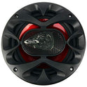 BOSS CH6530 - Altavoces coaxiales de audio para coche (6,5 cm, 3 vías, 600 W), color rojo
