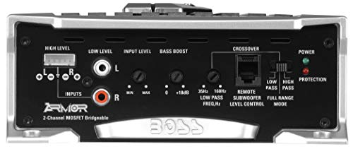 Boss Audio Systems, 2 4 Ohm Estable, Clase AB, Fuente de alimentación Mosfet, Control Remoto de subwoofer