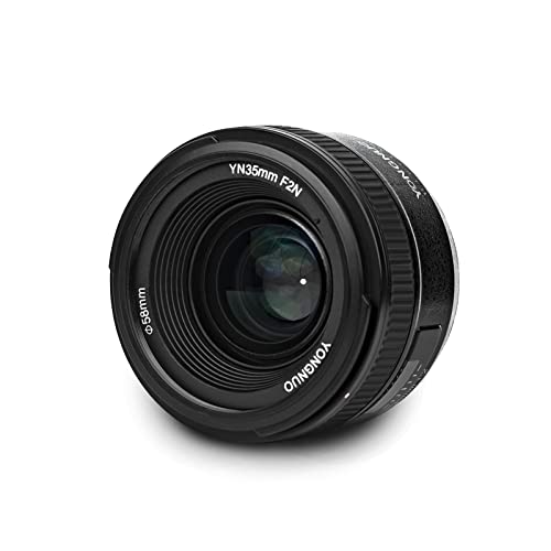YONGNUO YN 35 mm Lente F2 1:2 AF/MF Gran Angular Fijo/Prime de Enfoque automático, Lente para cámaras réflex Digitales de Nikon