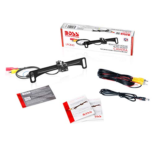 Boss Audio Systems BV430RVM Espejo retrovisor para Coche con Monitor Digital de Alta resolución, Incluye cámara de Respaldo retrovisor Resistente a la Intemperie y Soportes