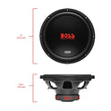 Boss Chaos Exxtreme 10 Inch 1000 Watt Dual Voice Coil 4 Ohm Car Audio Subwoofer
