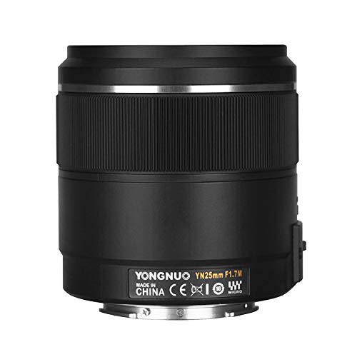 Yongnuo YN25mm F1.7M Lente Prime estándar de enfoque automático, micro sin espejo, cuatro tercios, compatible con cámaras Olympus y Panasonic, color negro