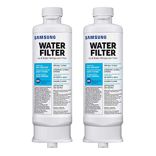 DA97-08006C Filtro de agua compatible con Samsung DA97-17376B Filtro de agua HAF-QIN/EXP (paquete de 2)