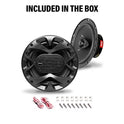 BOSS Audio Systems CH6530B Chaos Series 6.5 Pulgadas - Altavoces para Puerta de Coche - 300 vatios máximo (por par), coaxial, 3 vías, Rango Completo, 4 ohmios, se Venden en Pares, Bocinas para Carro