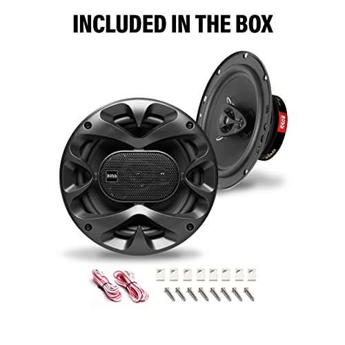 BOSS Audio Systems CH6530B Chaos Series 6.5 Pulgadas - Altavoces para Puerta de Coche - 300 vatios máximo (por par), coaxial, 3 vías, Rango Completo, 4 ohmios, se Venden en Pares, Bocinas para Carro