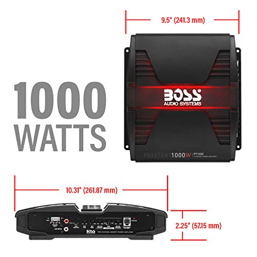 BOSS Audio PT1000 Phantom 1000 Watt 1000 W Negro Altavoz