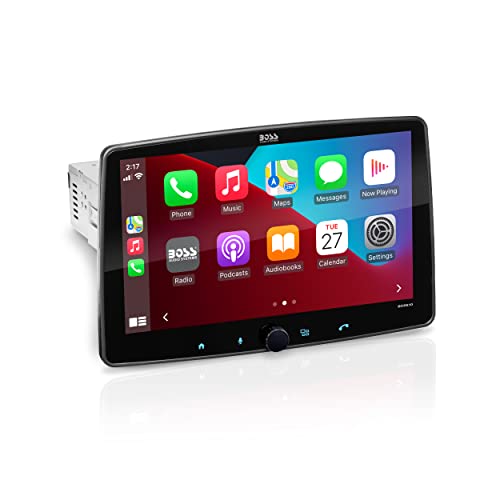 BOSS Audio Systems BVCP9700A-C - Sistema estéreo de Coche - Apple CarPlay, Android Auto, 7 Pulgadas Doble DIN, visualización táctil, Audio Bluetooth y Unidad Principal de Llamadas, Receptor de Radio,