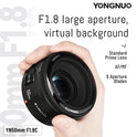 Yongnuo yn50 mm f1.8 lente gran apertura Auto Focus lente para cámara Canon EF Monte EOS
