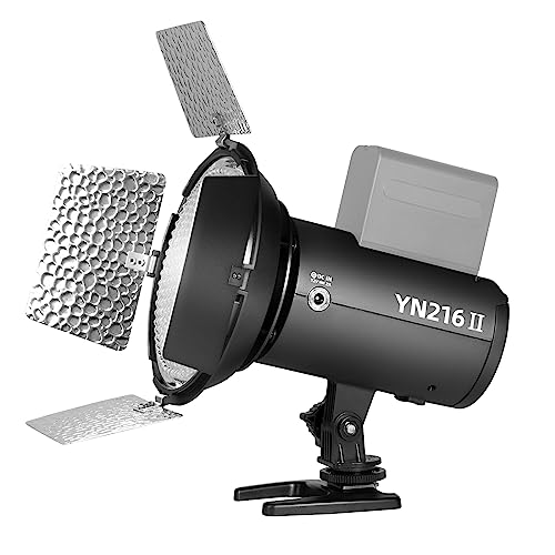 YONGNUO YN216 II - Luz LED de vídeo, temperatura de color ajustable 3200K-5600K, para Canon Nikon Pentax Olympus Samsung