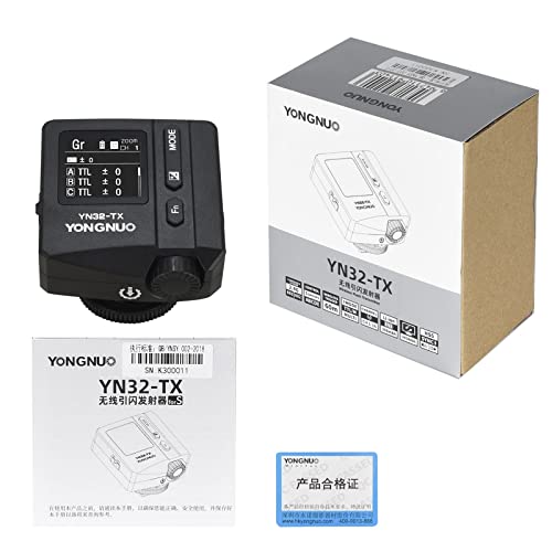 Yongnuo YN32-TX TTL 2.4G Transmisor de flash inalámbrico compatible con cámara Sony, HSS 1/8000s TTL/M/Multi