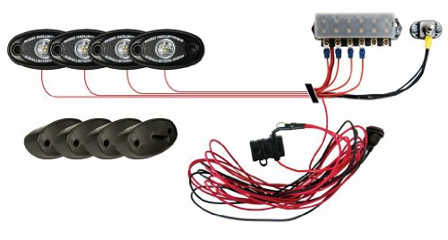 Rigid Industries 40023 - Kit de luz de Roca Azul con 4 Luces
