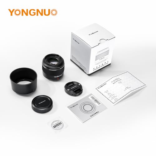 Yongnuo YN50mm F1.8X Lente de Gran Angular Prime para Fujifilmt, Lente de Marco APS-C de Gran Apertura, Enfoque automático