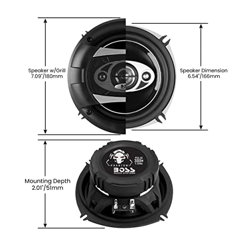 Boss Audio Gama Completa, Altavoces del Coche de 4 vías
