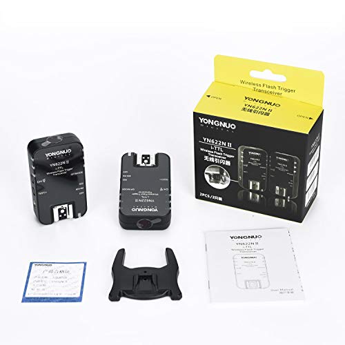 YONGNUO Wireless TTL Flash Trigger YN622N II with High-speed Sync HSS 1/8000s for Nikon Camera
